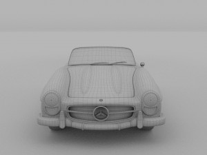 mercedes 300sl roadster w198 rev Modelo 3D