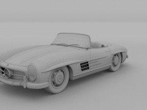 mercedes 300sl roadster w198 rev Modelo 3D