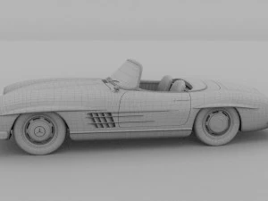mercedes 300sl roadster w198 rev 3D Model