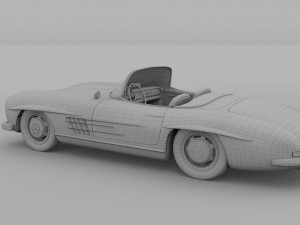 mercedes 300sl roadster w198 rev Modelo 3D