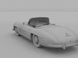mercedes 300sl roadster w198 rev Modelo 3D
