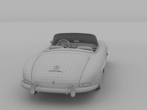mercedes 300sl roadster w198 rev Modelo 3D