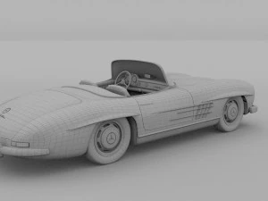 mercedes 300sl roadster w198 rev 3D Model