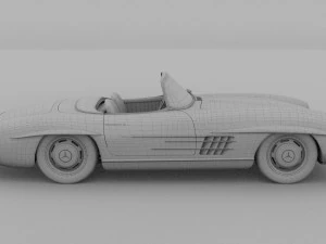mercedes 300sl roadster w198 rev 3D Model