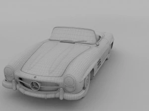 mercedes 300sl roadster w198 rev 3D Model