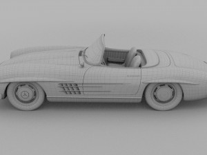mercedes 300sl roadster w198 rev Modelo 3D