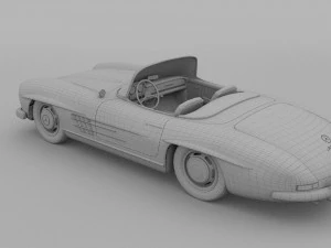 mercedes 300sl roadster w198 rev 3D Model