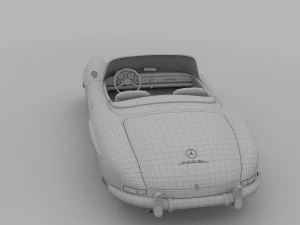 mercedes 300sl roadster w198 rev 3D Model