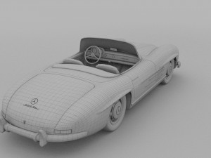 mercedes 300sl roadster w198 rev Modelo 3D