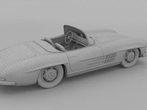 mercedes 300sl roadster w198 rev 3D Model