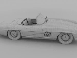 mercedes 300sl roadster w198 rev 3D Model