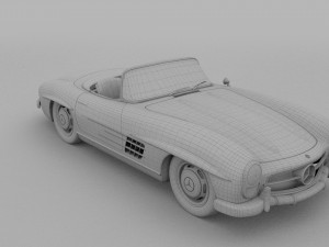 mercedes 300sl roadster w198 rev Modelo 3D