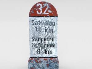 low poly milestone 3D Model