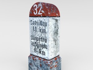 low poly milestone 3D Model