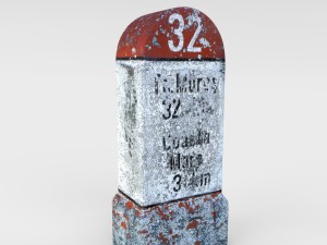 low poly milestone 3D Model