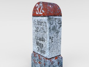 low poly milestone 3D Model