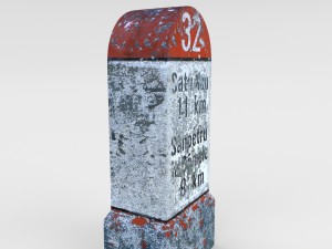 low poly milestone 3D Model