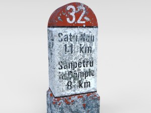 low poly milestone 3D Model