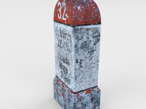 low poly milestone 3D Model