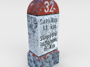 low poly milestone 3D Model