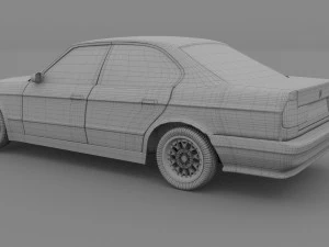 5 series bmw e34 rev 3D Model