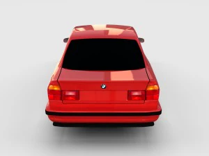 5 series bmw e34 rev 3D Model