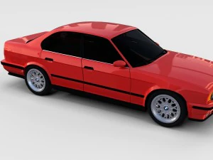 5 series bmw e34 rev 3D Model