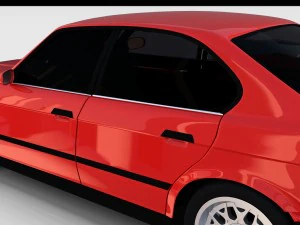 5 series bmw e34 rev 3D Model