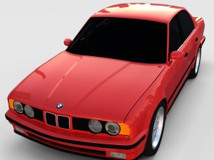 5 series bmw e34 rev 3D Model