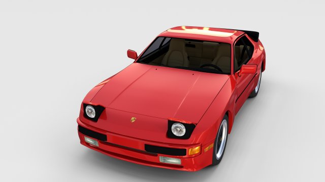 porsche 944 with interior rev Model 3D .c4d .max .obj .3ds .fbx .stl .blend 