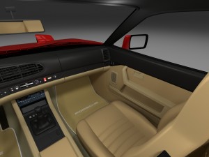 porsche 944 with interior rev Model 3D