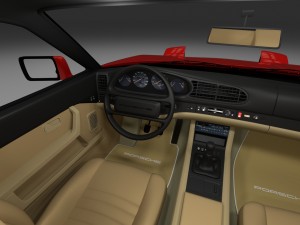 porsche 944 with interior rev Model 3D