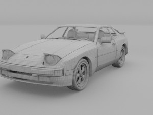 porsche 944 with interior rev Model 3D