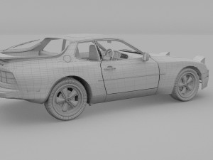 porsche 944 with interior rev Model 3D
