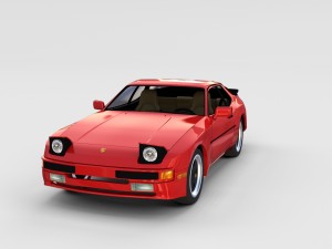 porsche 944 with interior rev Model 3D