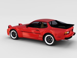 porsche 944 with interior rev Model 3D