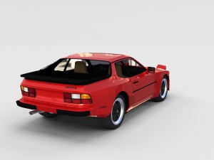 porsche 944 with interior rev Model 3D