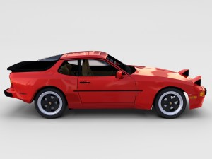 porsche 944 with interior rev Model 3D
