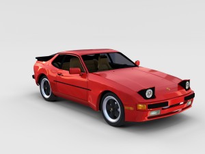 porsche 944 with interior rev Model 3D