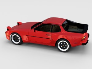 porsche 944 with interior rev Model 3D