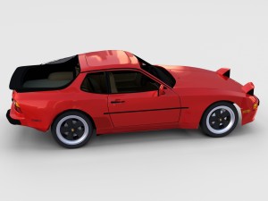 porsche 944 with interior rev Model 3D