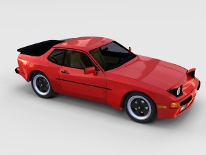 porsche 944 with interior rev Model 3D