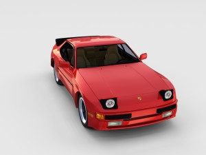 porsche 944 with interior rev Model 3D