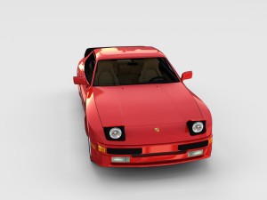 porsche 944 with interior rev Model 3D