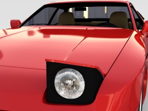 porsche 944 with interior rev Model 3D