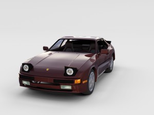 porsche 944s w interior rev 3D 모델