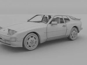 porsche 944s w interior rev 3D Model