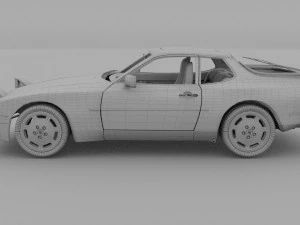 porsche 944s w interior rev 3D Model