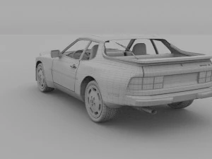 porsche 944s w interior rev 3D Model