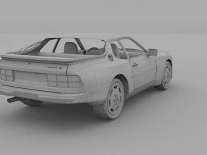 porsche 944s w interior rev 3D Model